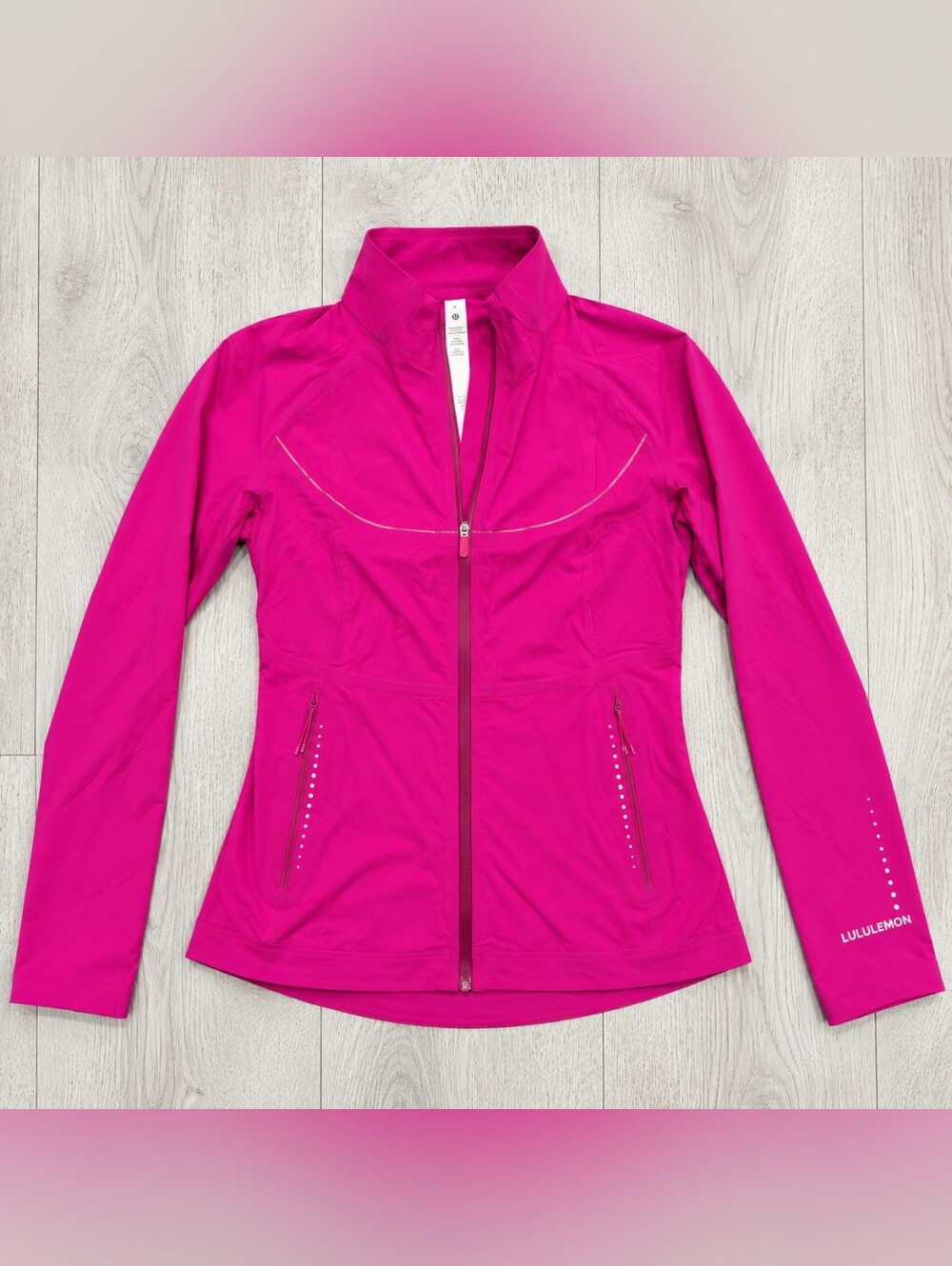 Lululemon Fast and Free Windbreaker Jacket Ripened Raspberry Pink Size 6 - Picture 6 of 14